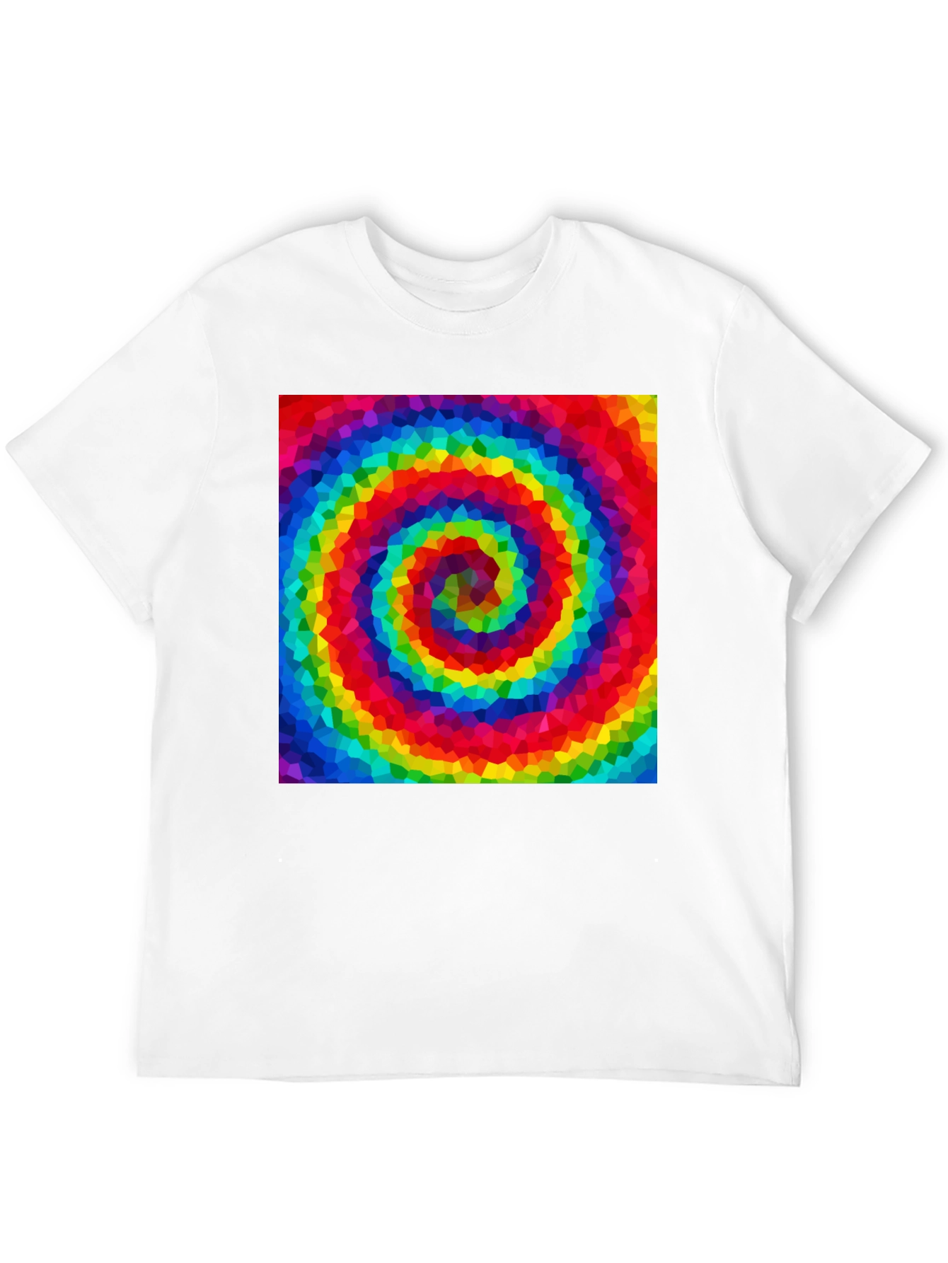 Rainbow Swirl Graphic Tee - Black Cotton Blend