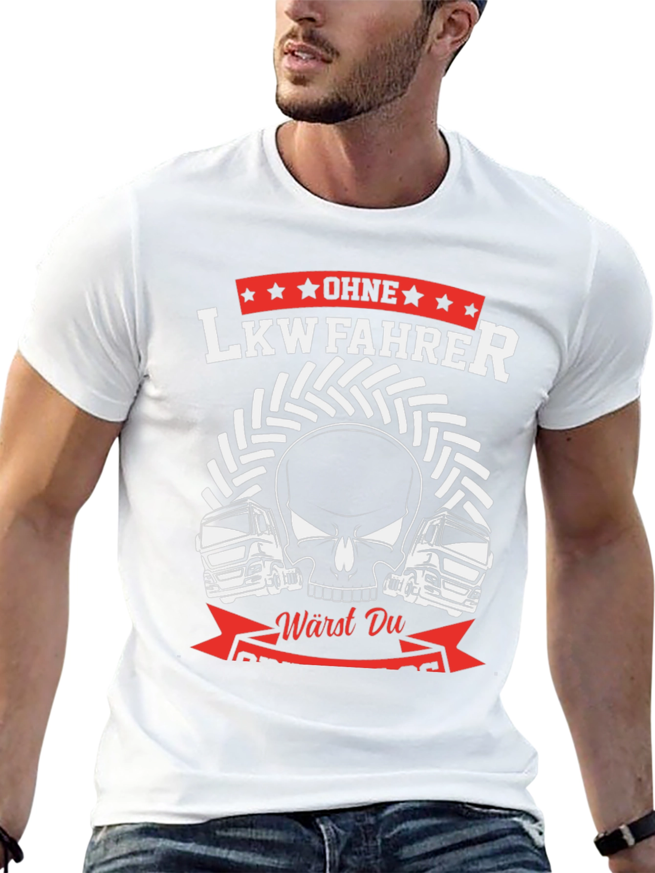 Trucker Skull Graphic Tee