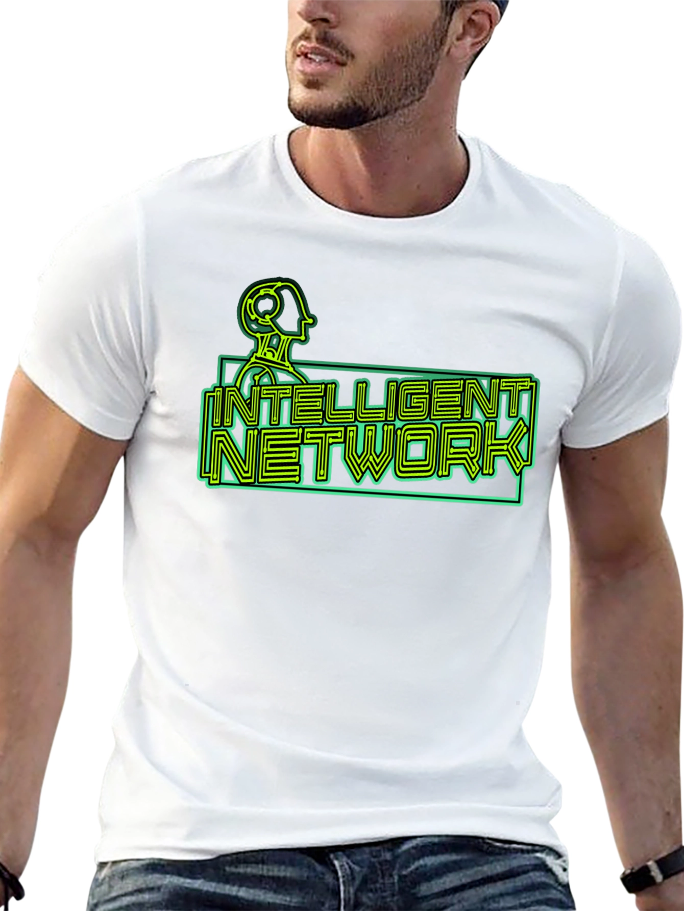 Intelligent Network T-Shirt - Retro Sci-Fi Design