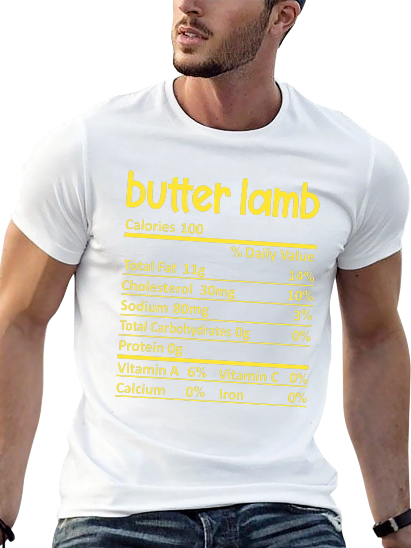 Butter Lamb Nutrition Facts Funny T-Shirt