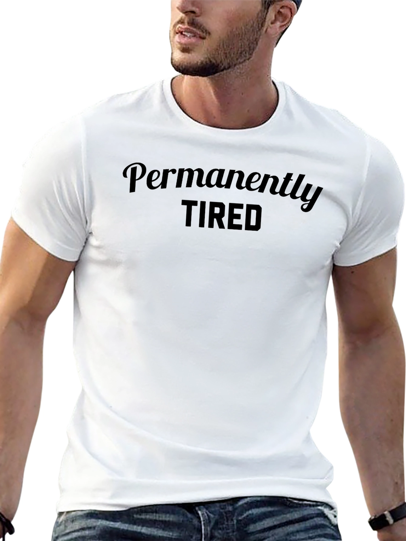 Permanently Tired Black Graphic Tee