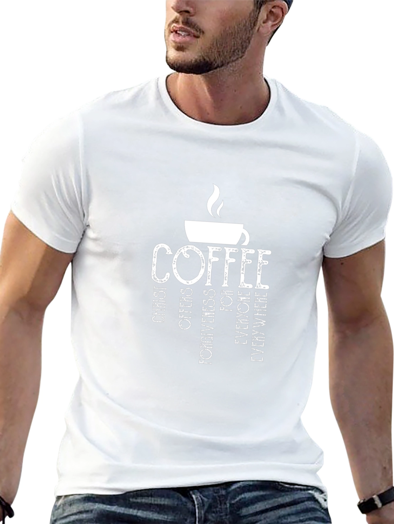 Coffee Christ Offers Forgiveness Tee