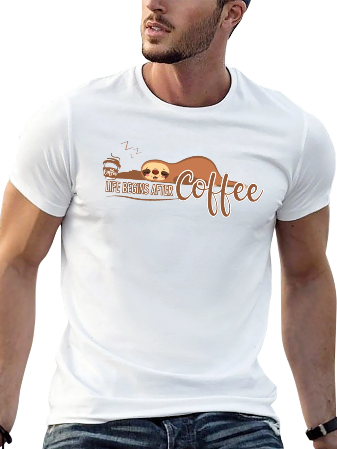 Life Begins After Coffee Sloth T-Shirt