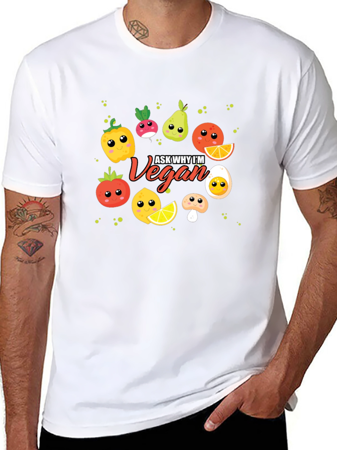 Ask Why Im Vegan Funny Food T-Shirt
