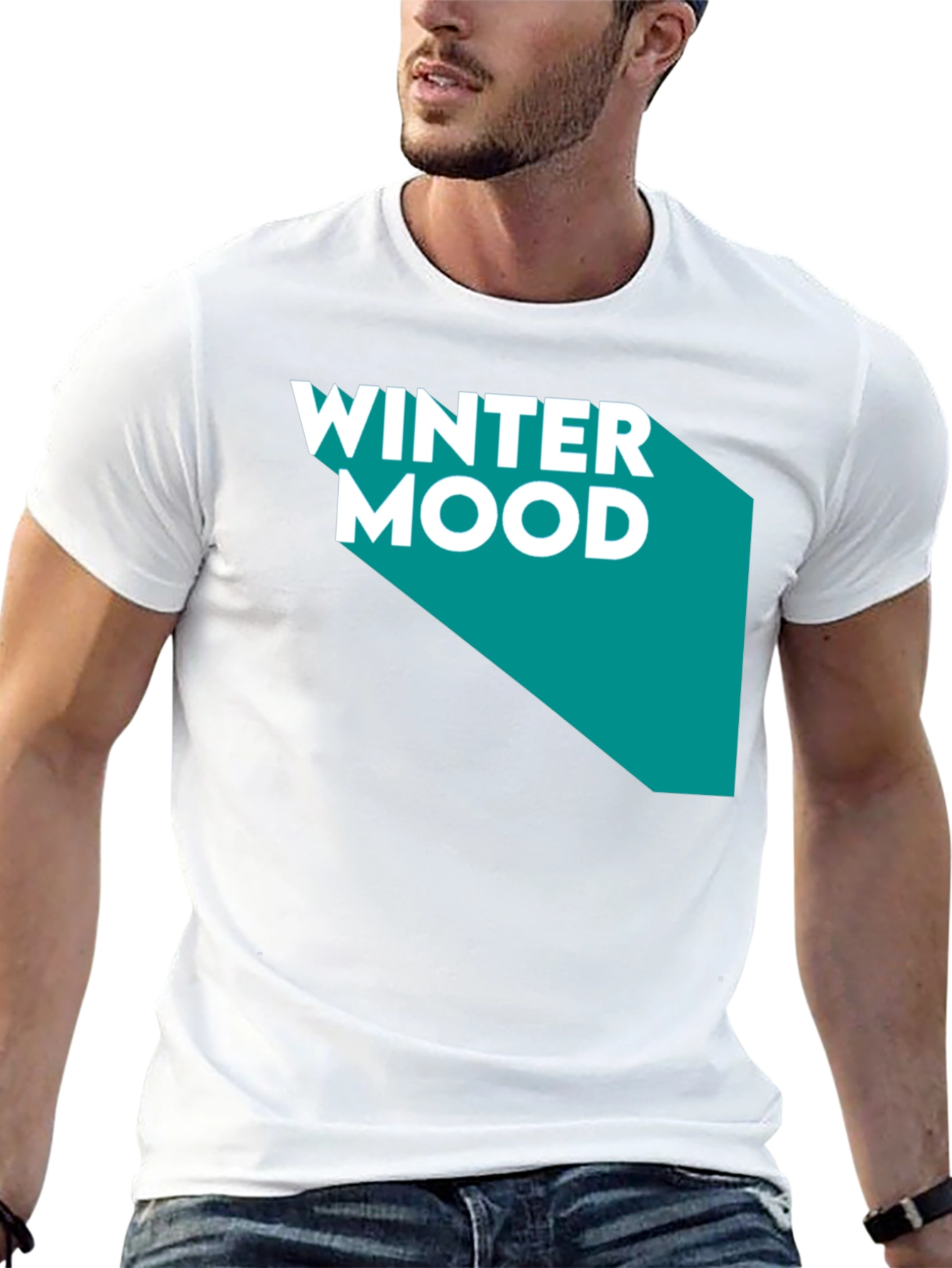 Winter Mood Graphic Tee - Modern Design