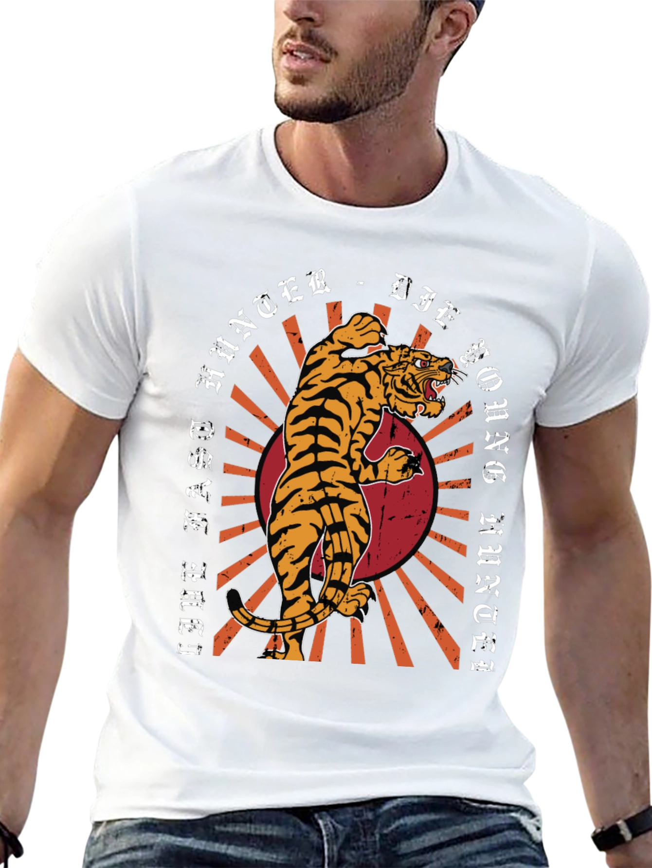 Tiger Graphic Print Tee - Live Fast Die Young