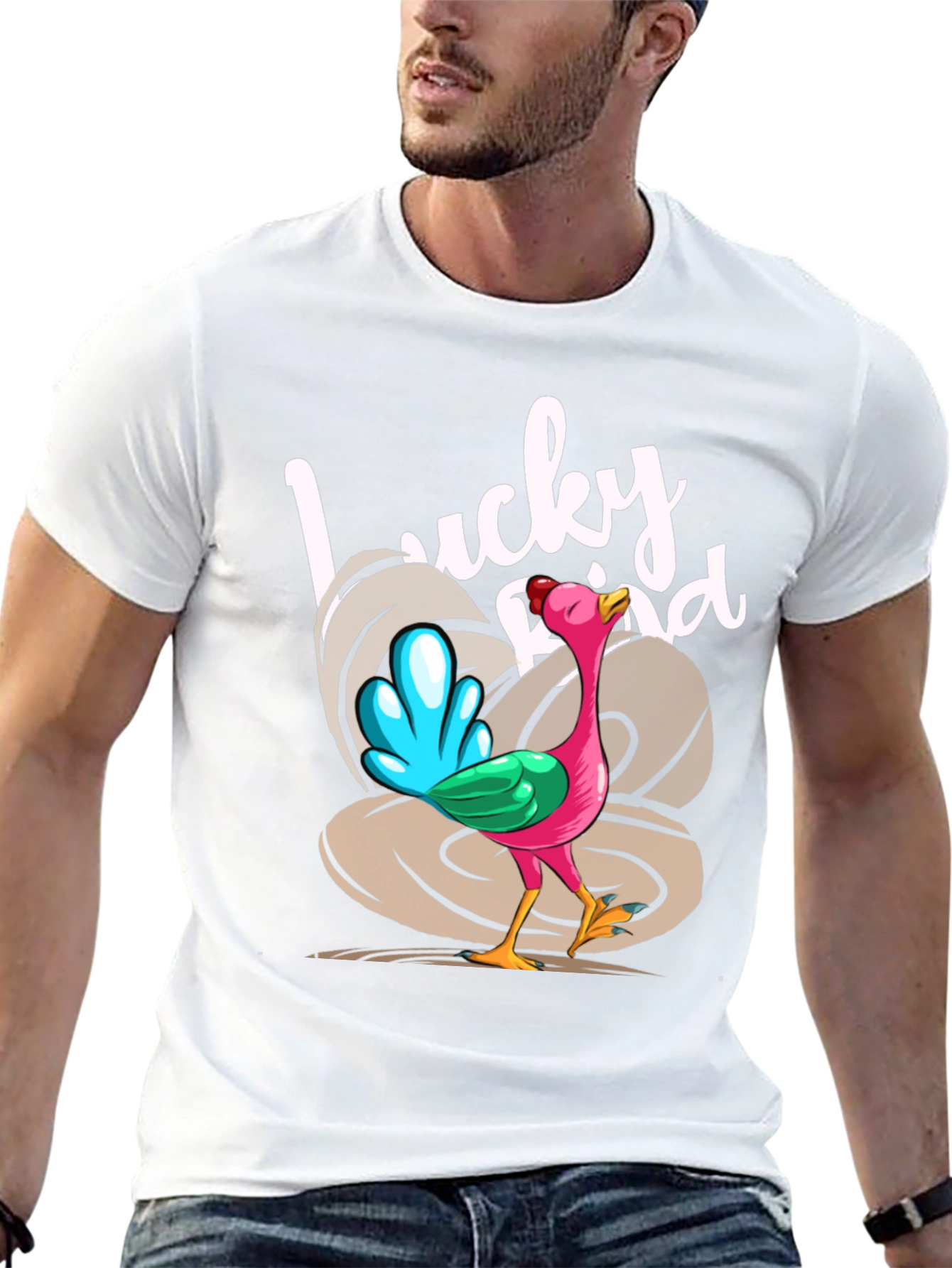 Lucky Bird Graphic Tee - Thanksgiving Humor