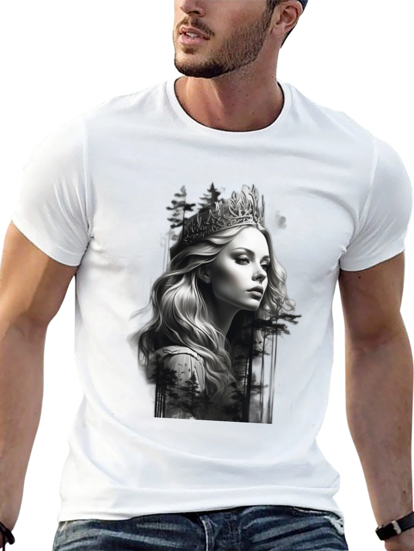Queen Portrait Black T-Shirt