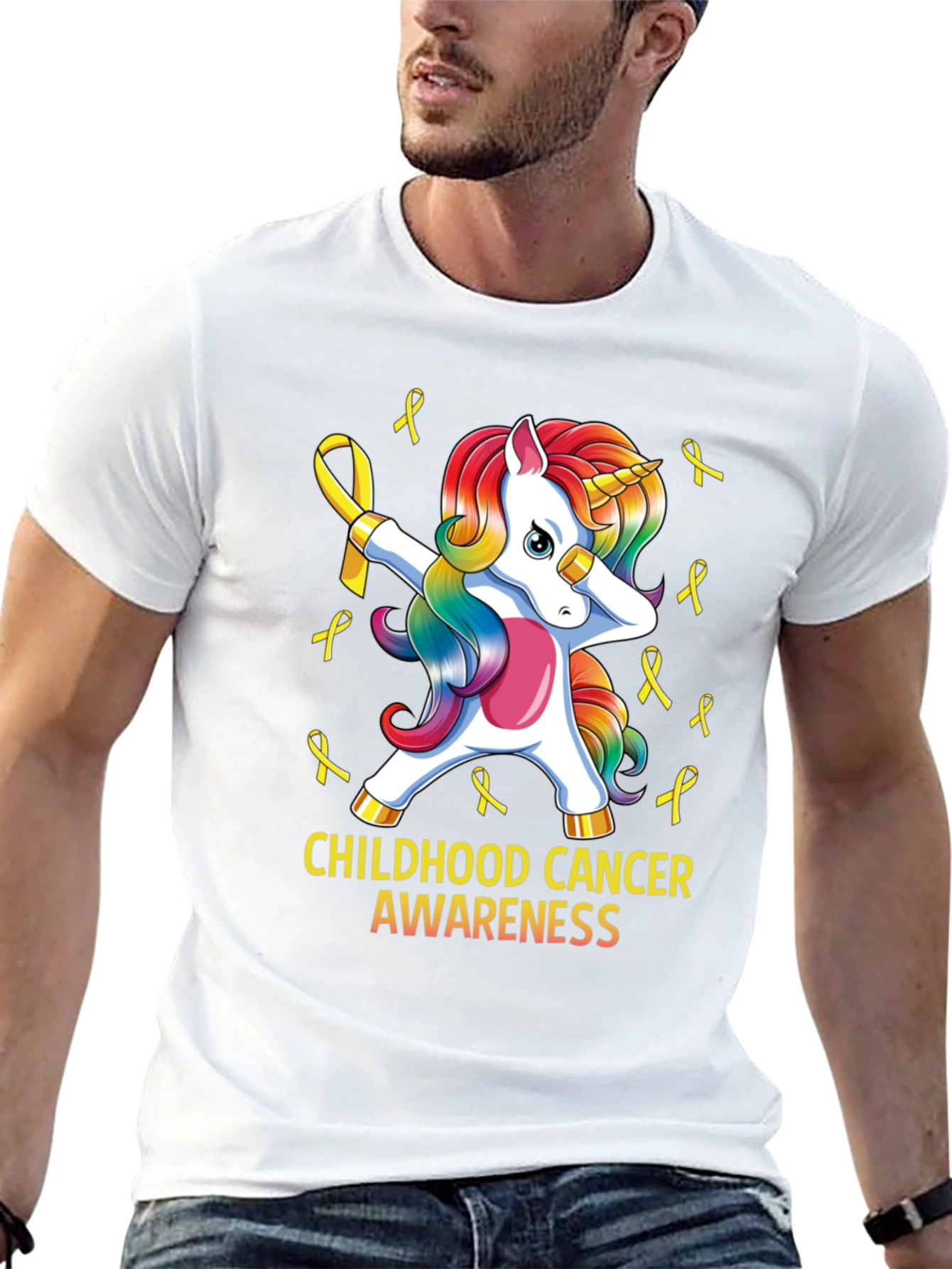 Childhood Cancer Awareness Unicorn T-Shirt