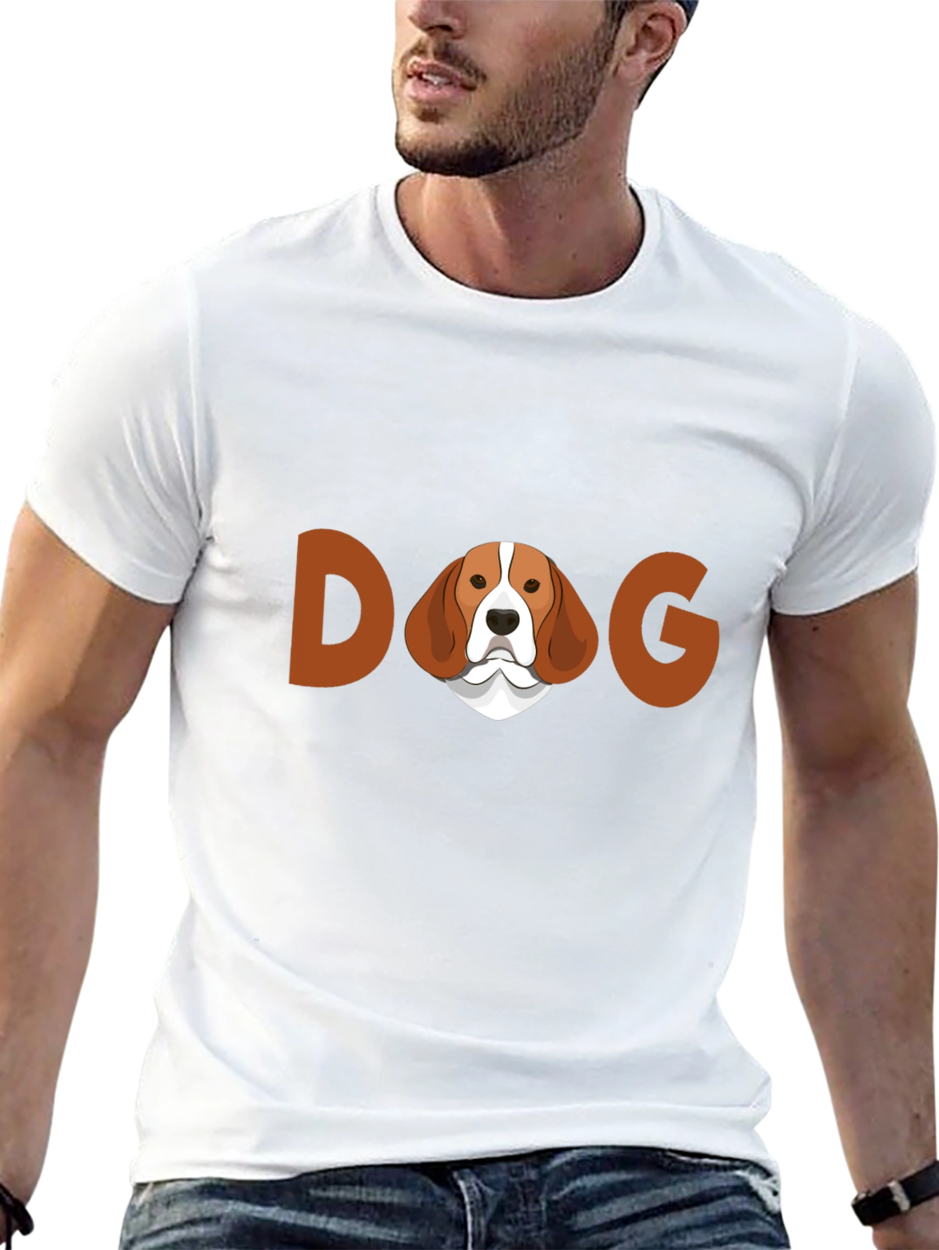 Dog Lovers Tee: Beagle Graphic Black T-Shirt