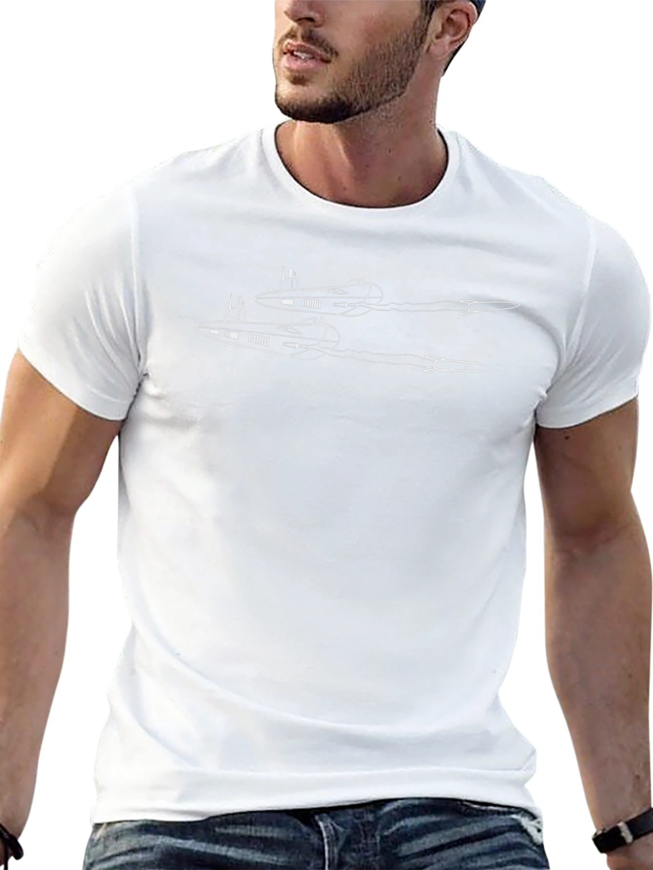Retro Rocket Black T-Shirt - Sci-Fi Style