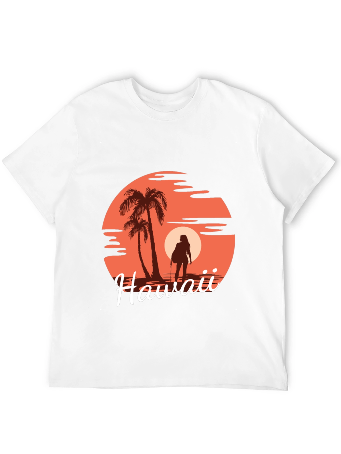 Hawaii Sunset T-Shirt - Tropical Palm Tree Graphic Tee