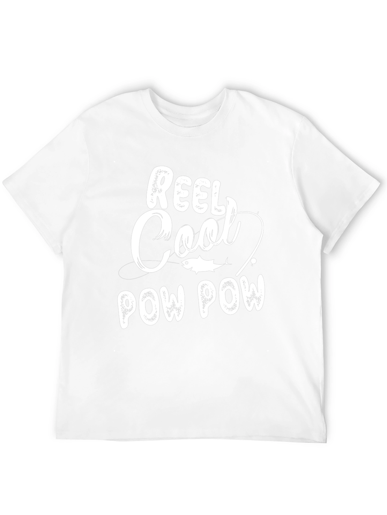 Reel Cool Pow Pow Black Graphic Tee