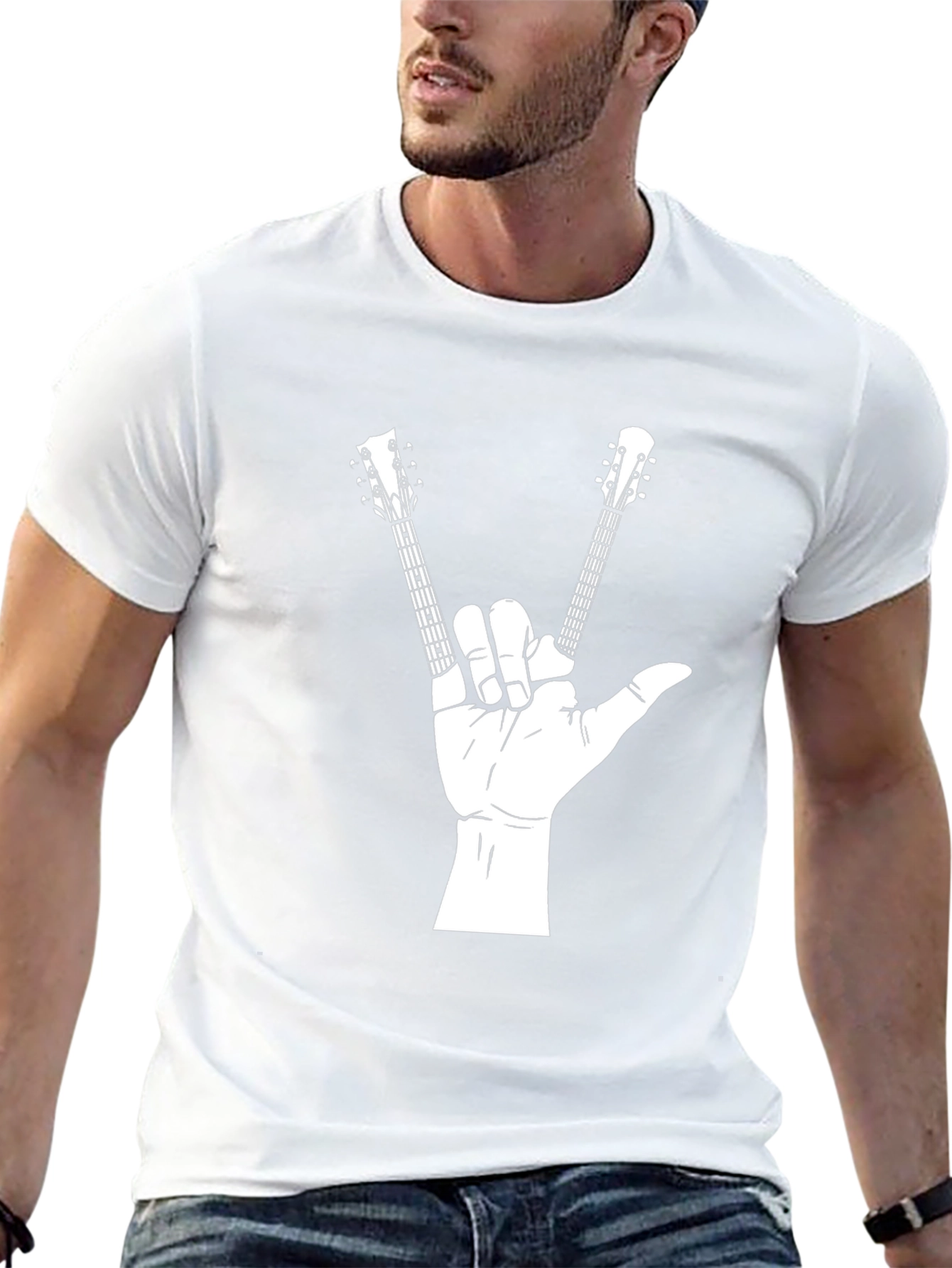 Rock On Guitar Hand T-Shirt