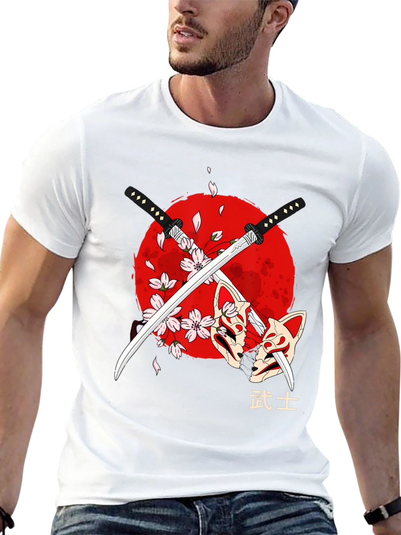 Samurai Swords & Masks Graphic Tee