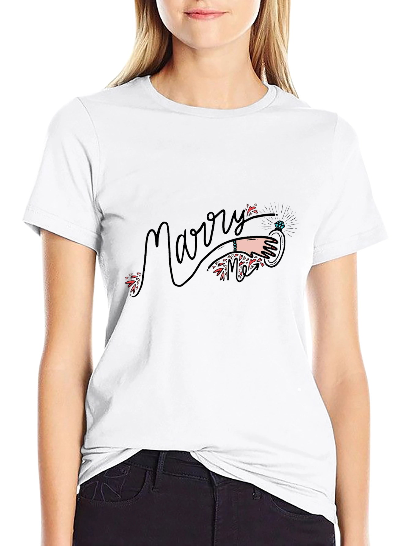 Marry Me Graphic T-Shirt - Black