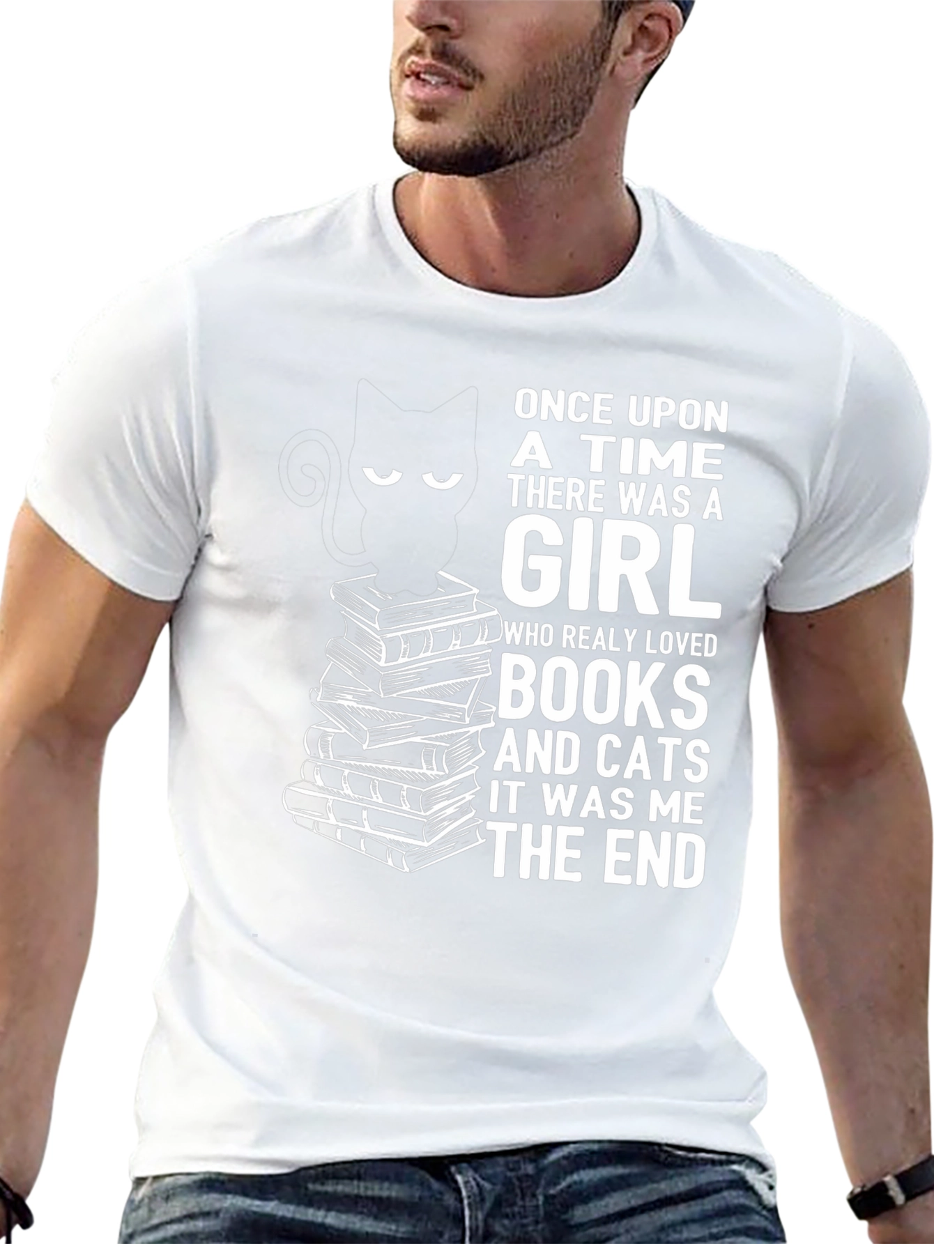 Books and Cats Graphic Tee