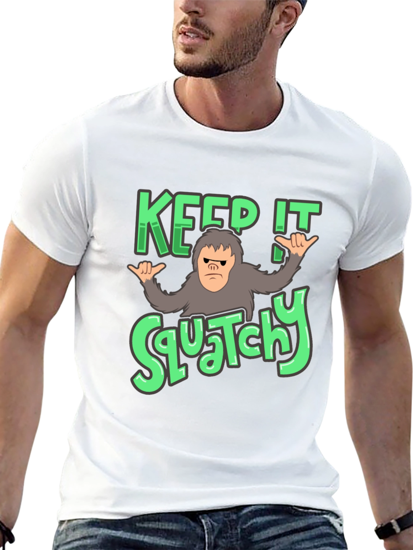 Keep It Squatchy T-Shirt: Bigfoot Graphic Tee