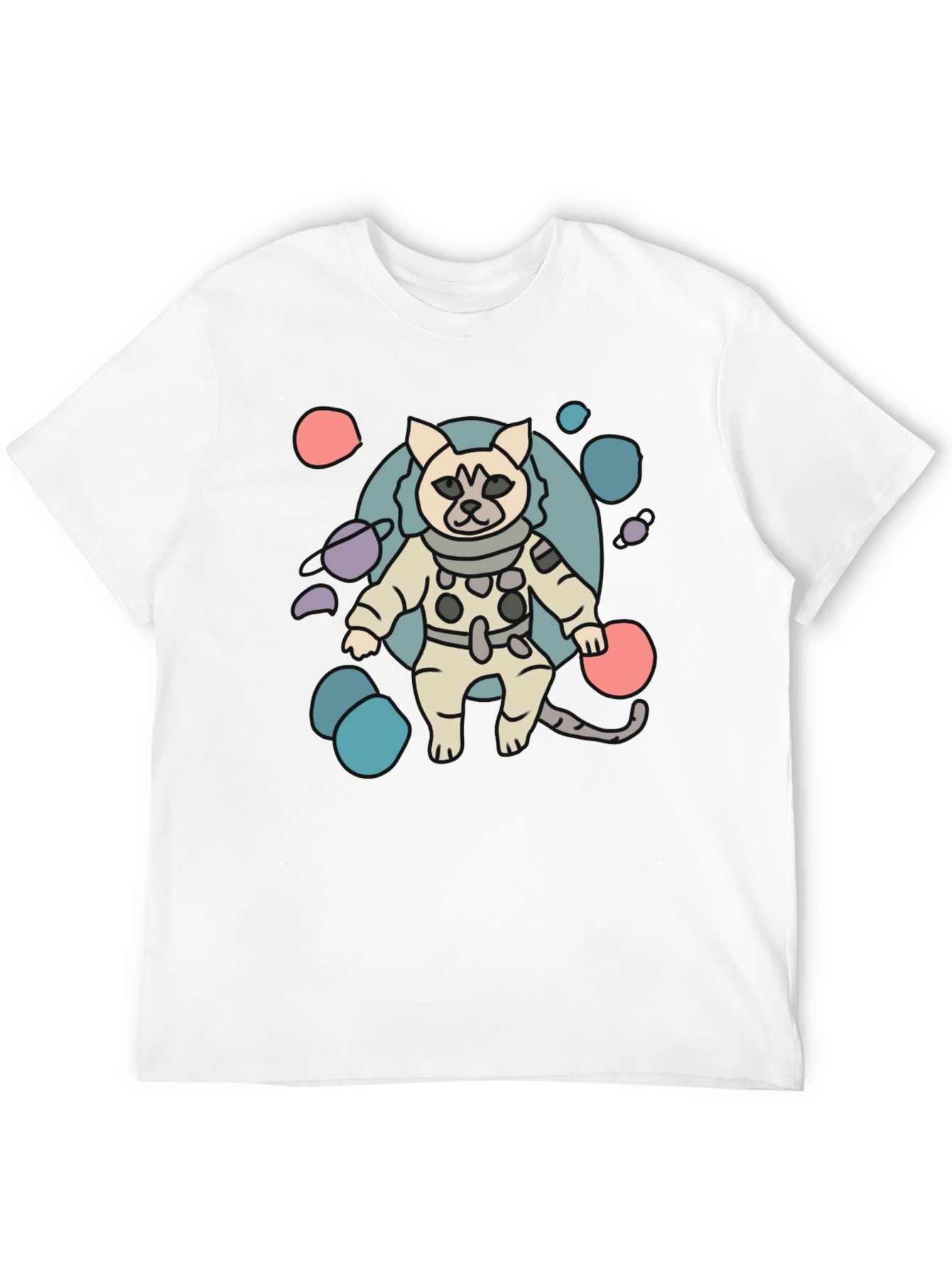 Space Cat T-Shirt - Fun Astronaut Kitty Tee