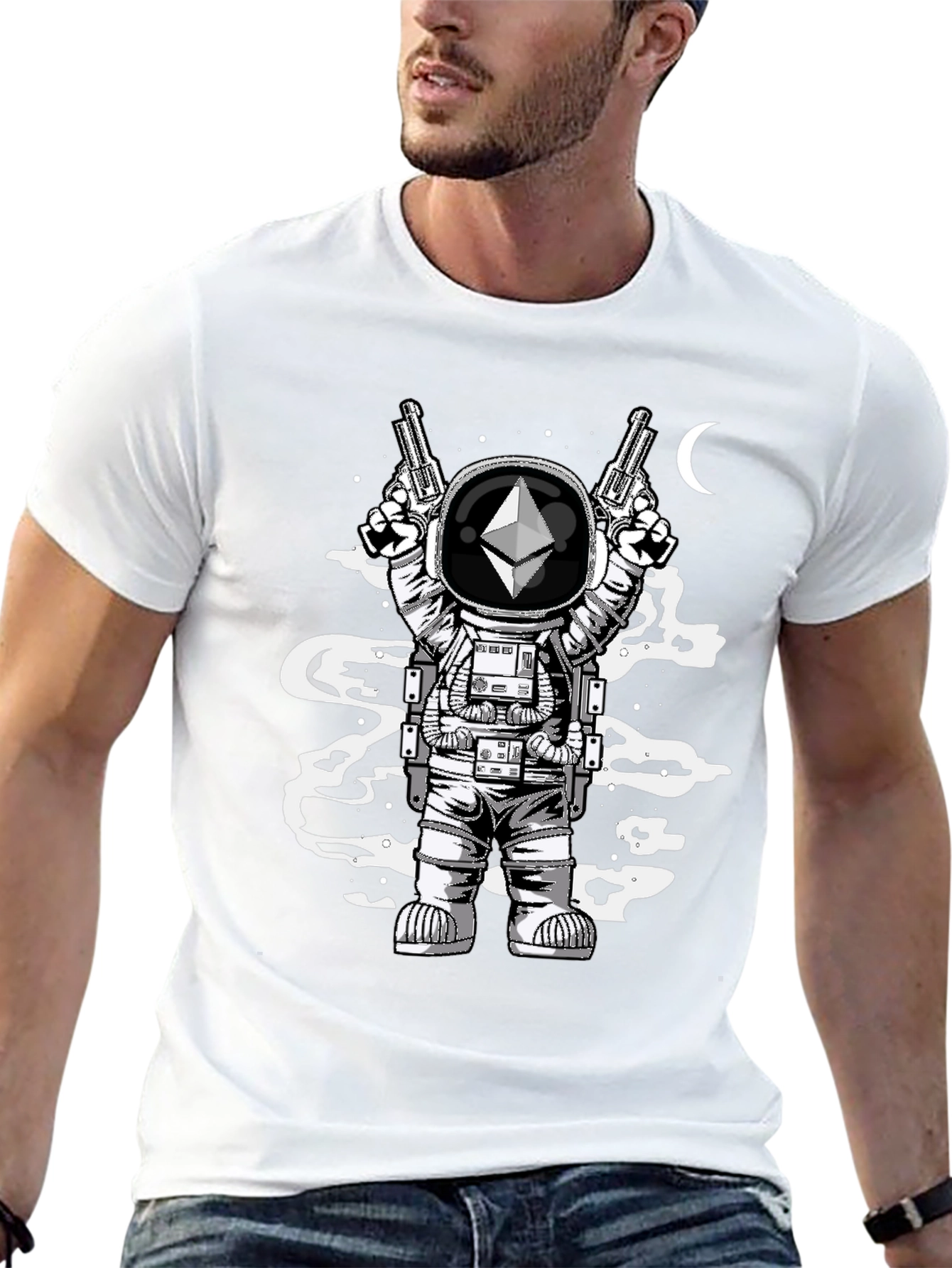 Ethereum Astronaut Graphic Tee - Crypto Fashion