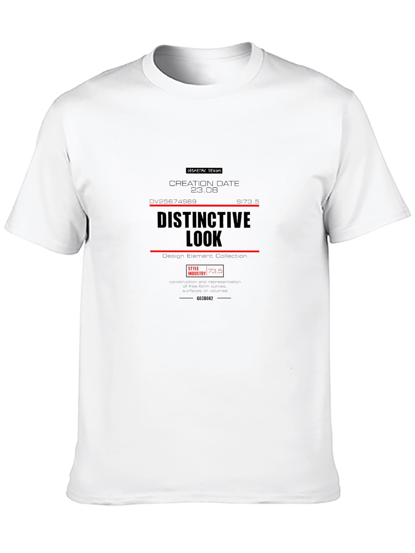 Distinctive Look Black Graphic Tee - Modern Style