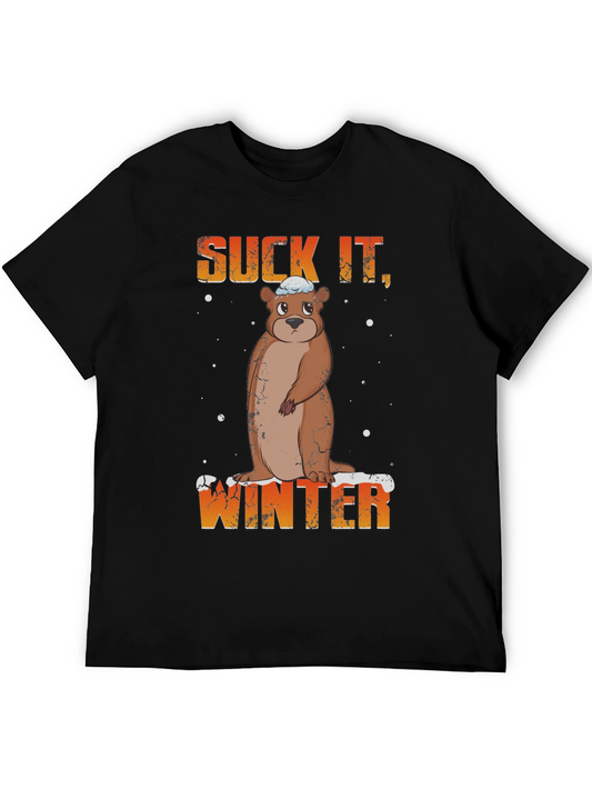 Suck It Winter T-Shirt Groundhog Funny Apparel