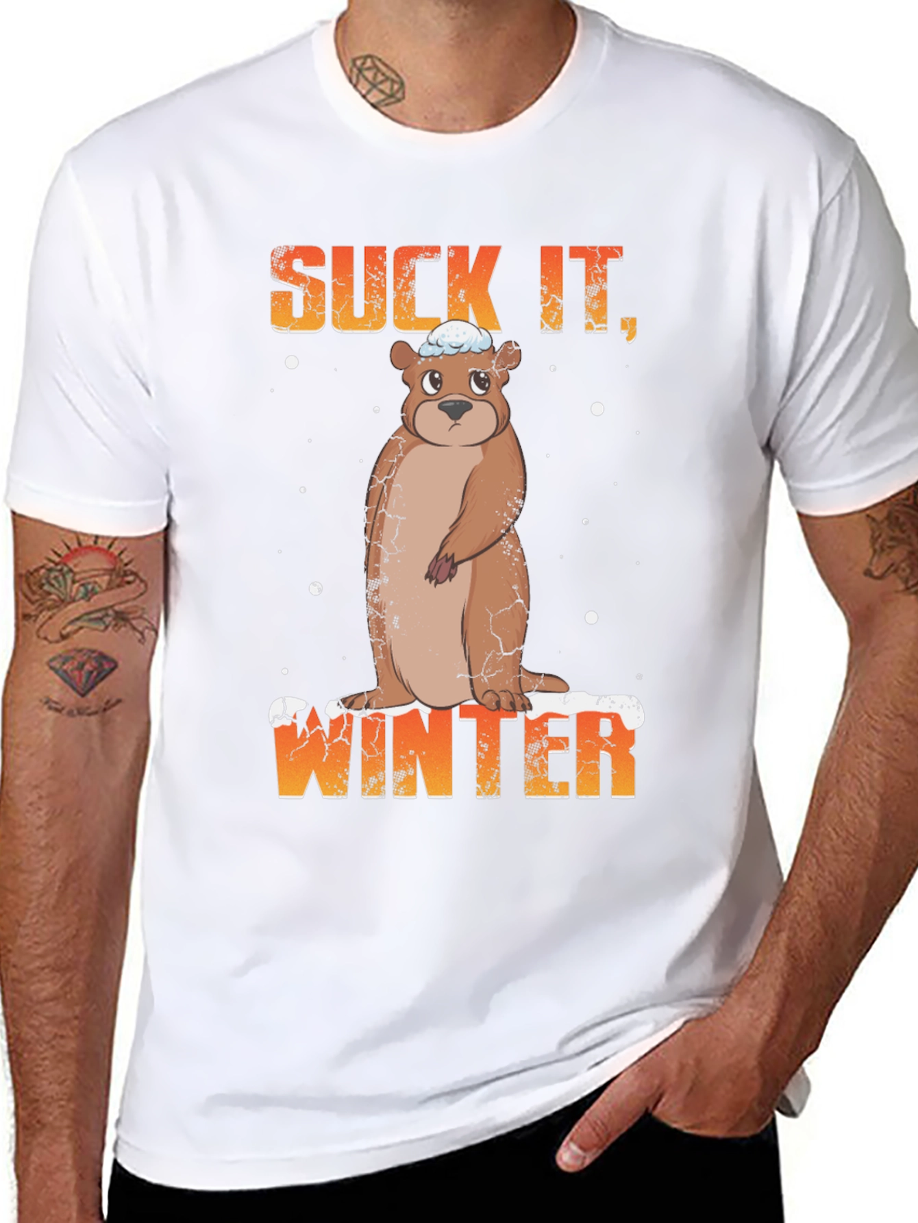 Suck It Winter T-Shirt Groundhog Funny Apparel