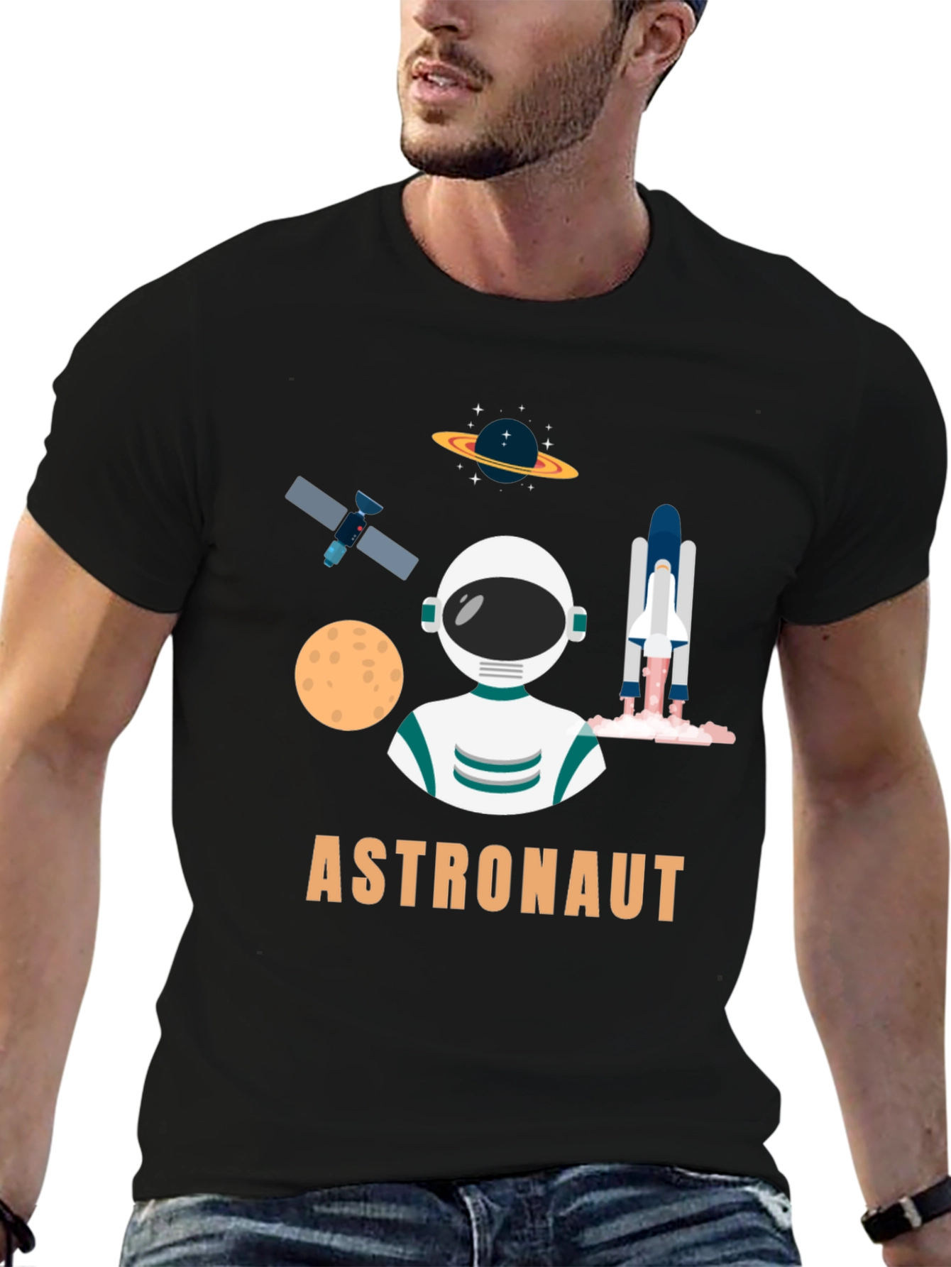 Astronaut Space Graphic T-Shirt - Cool Space Lover Tee