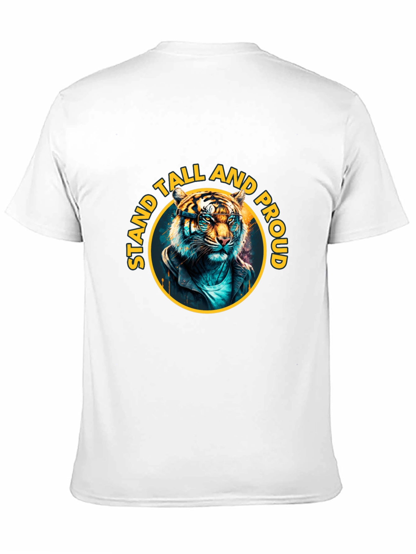 Stand Tall Proud Tiger Graphic Tee - Black