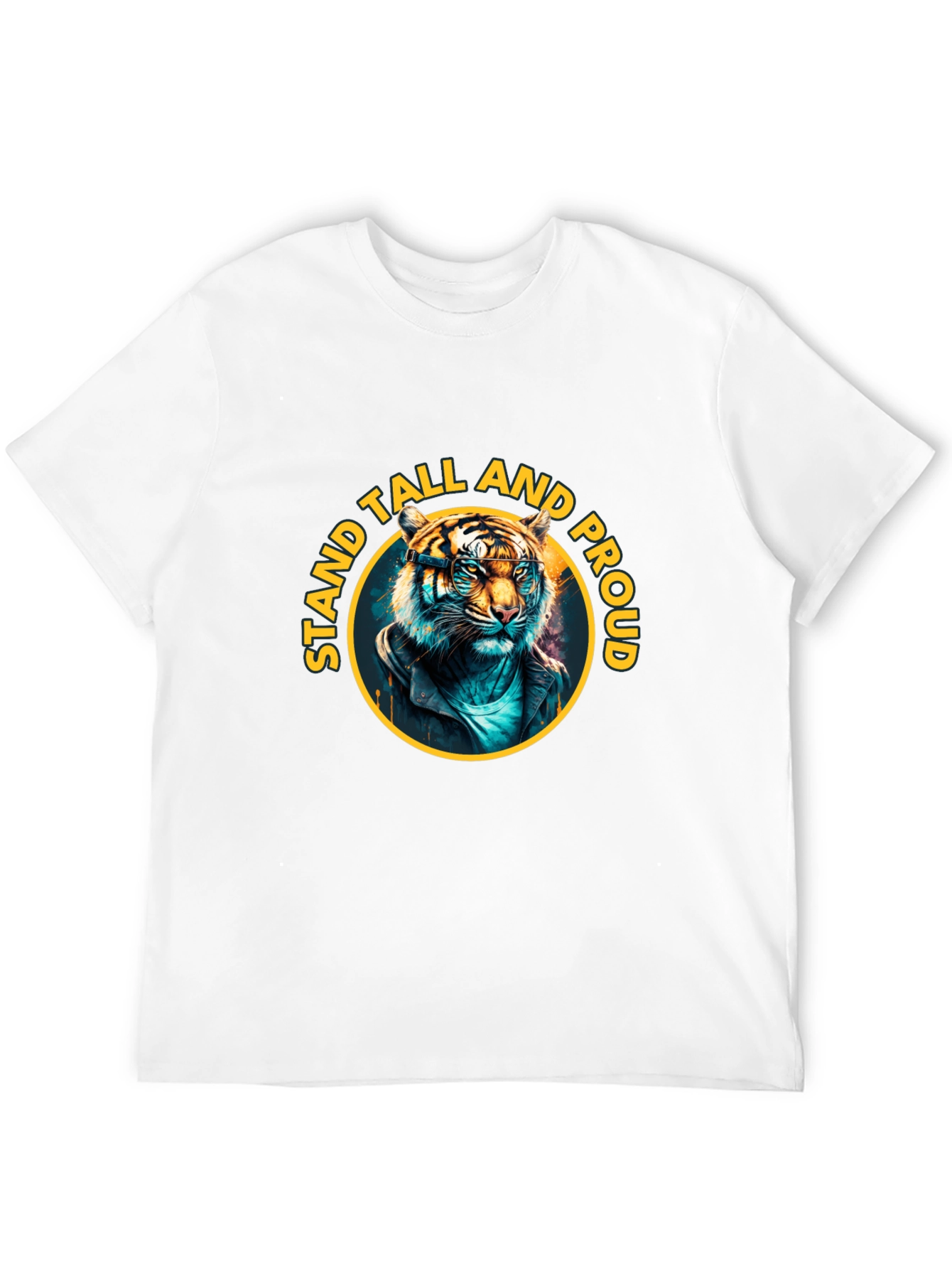 Stand Tall Proud Tiger Graphic Tee - Black
