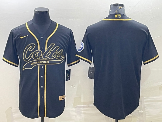 Men's Indianapolis Colts Black Blank Jerseys