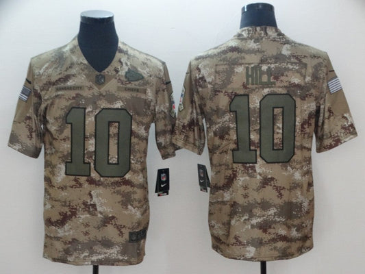 Men's Kansas City Chiefs Tyreek Hill #10 Camouflage Game Jerseys