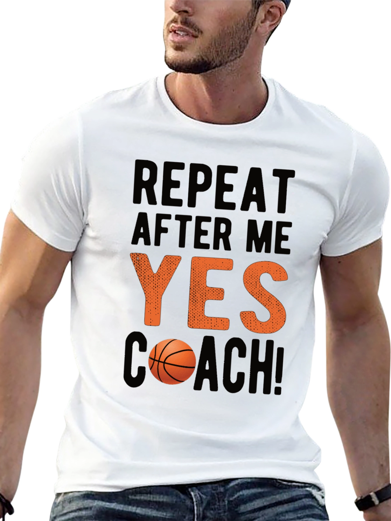 Yes Coach Basketball T-Shirt
