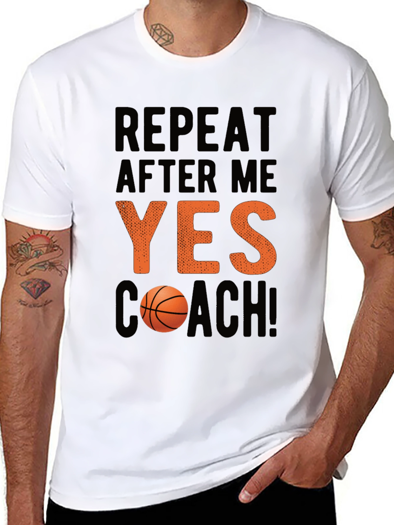 Yes Coach Basketball T-Shirt