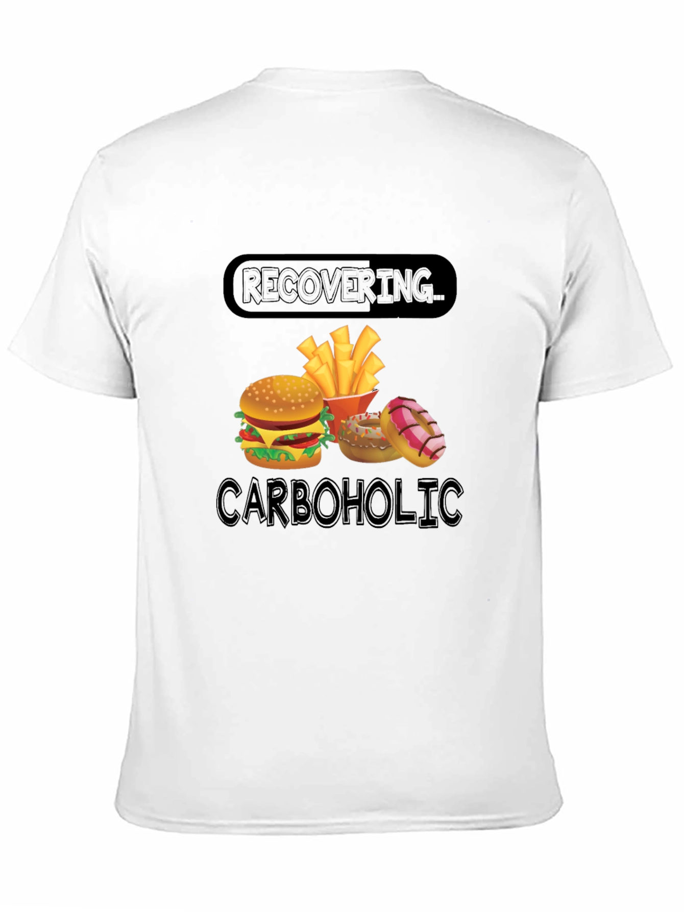Recovering Carboholic T-Shirt - Funny Foodie Tee