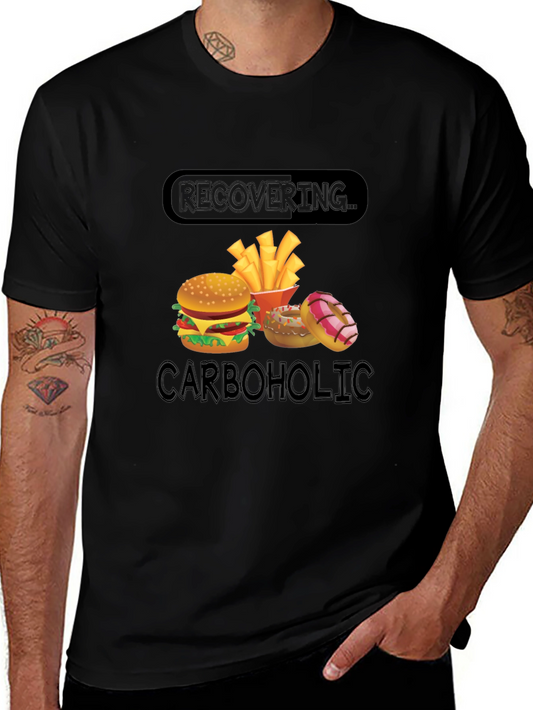 Recovering Carboholic T-Shirt - Funny Foodie Tee