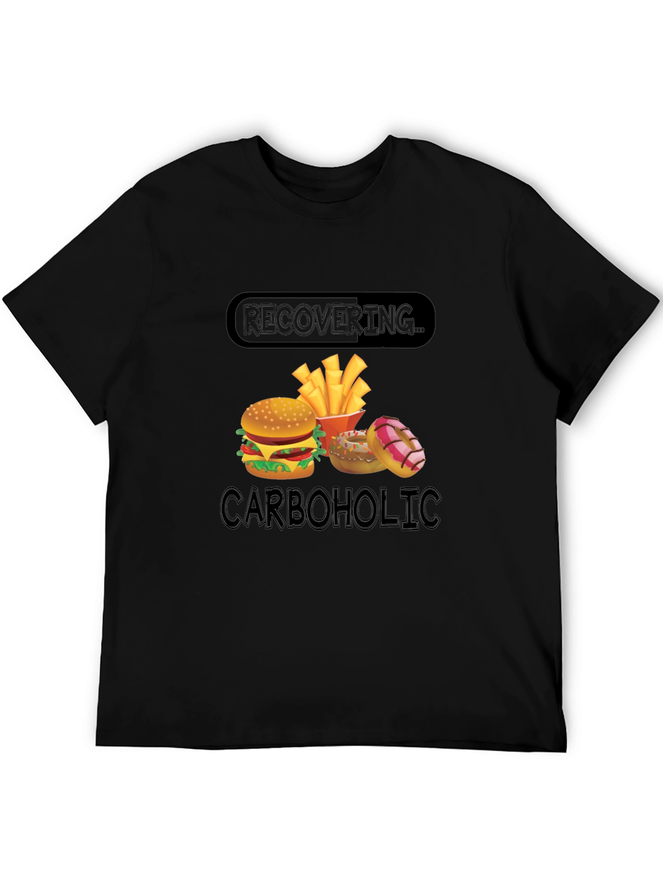 Recovering Carboholic T-Shirt - Funny Foodie Tee