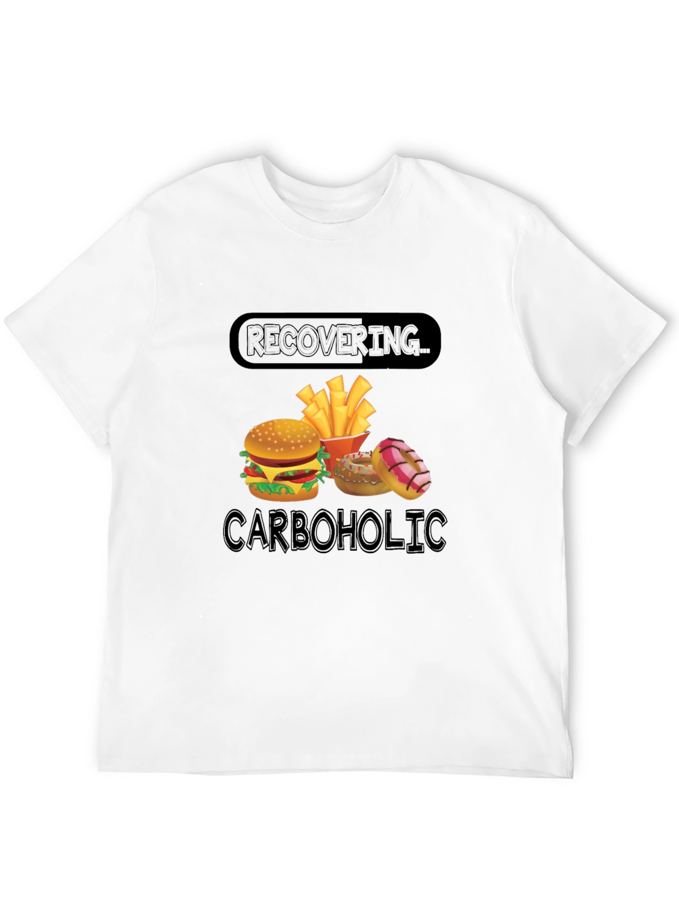 Recovering Carboholic T-Shirt - Funny Foodie Tee