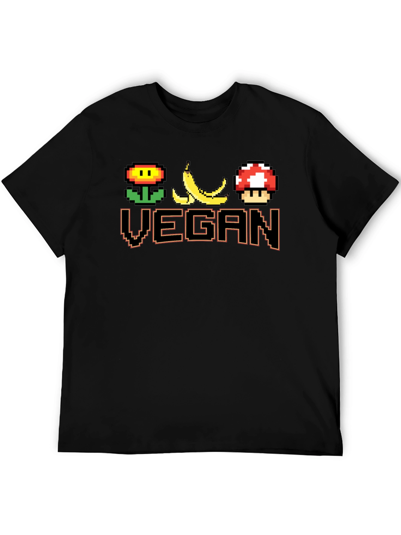 Vegan Pixel Art T-Shirt - Gaming Style