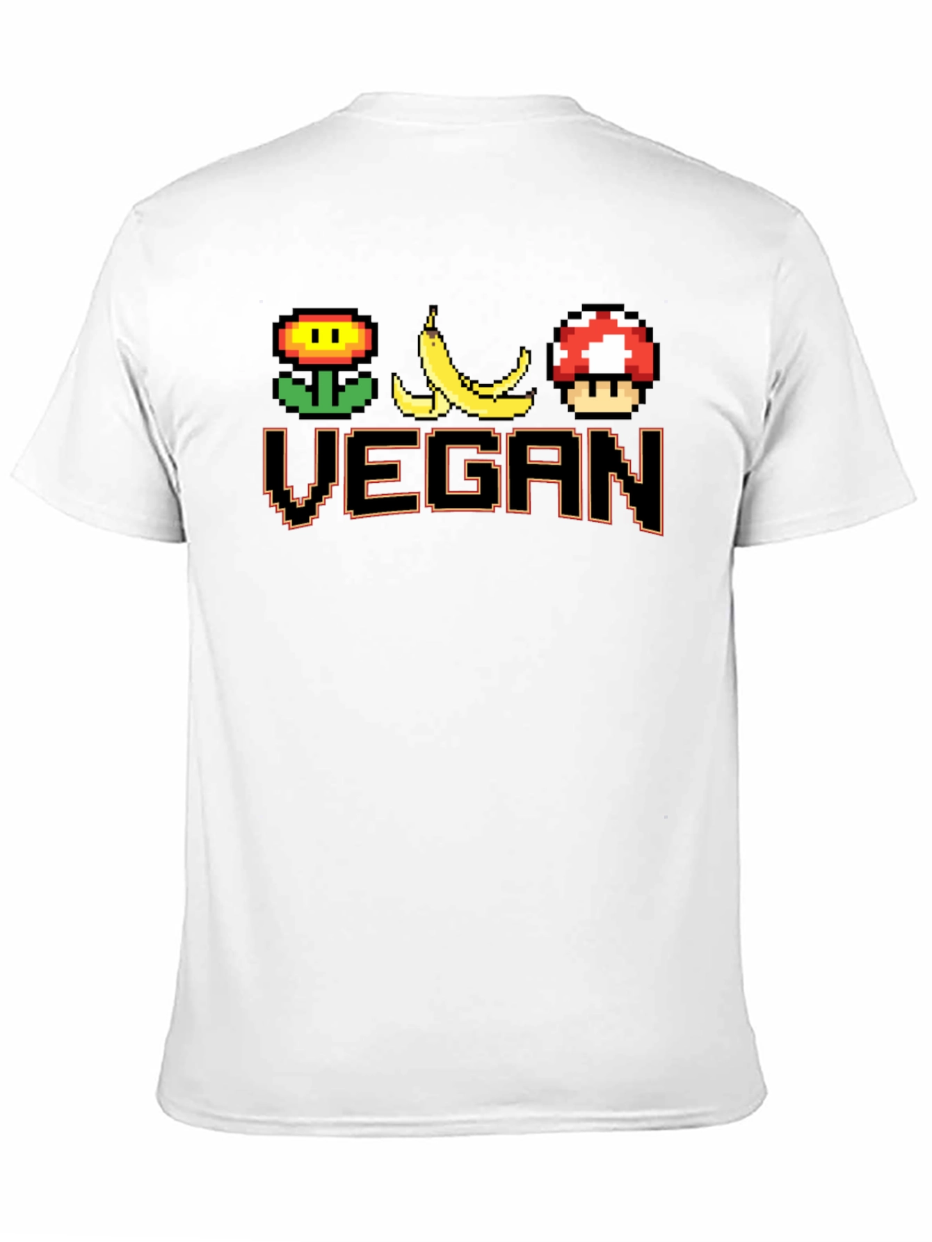 Vegan Pixel Art T-Shirt - Gaming Style