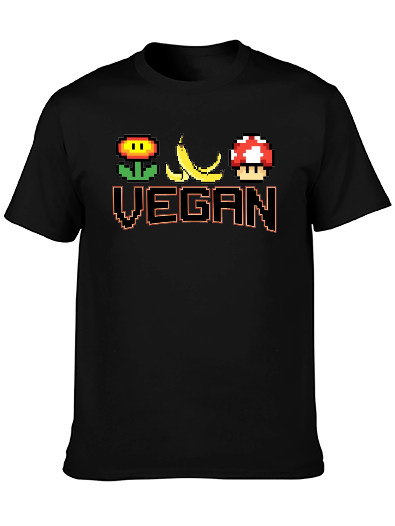 Vegan Pixel Art T-Shirt - Gaming Style