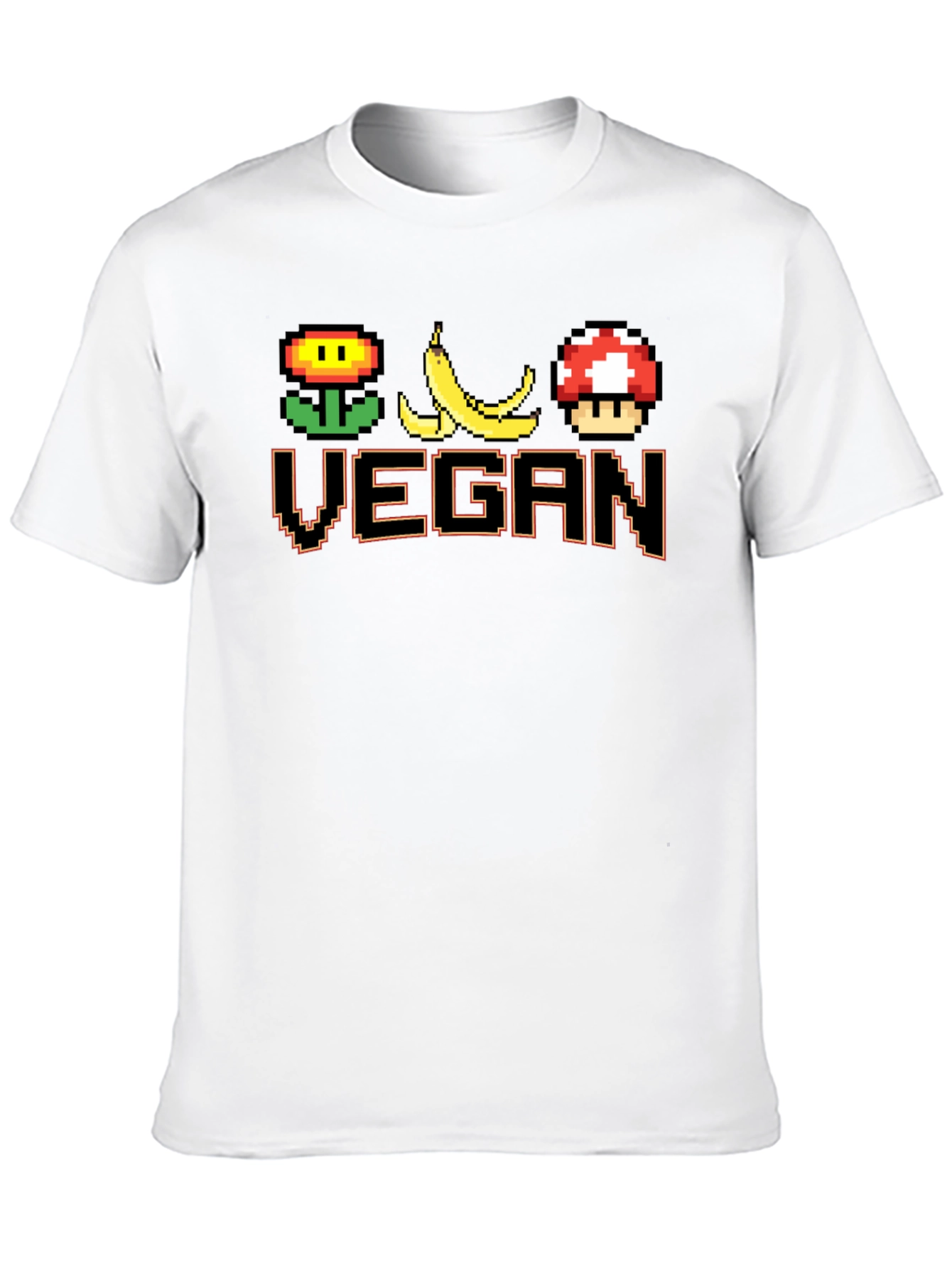 Vegan Pixel Art T-Shirt - Gaming Style