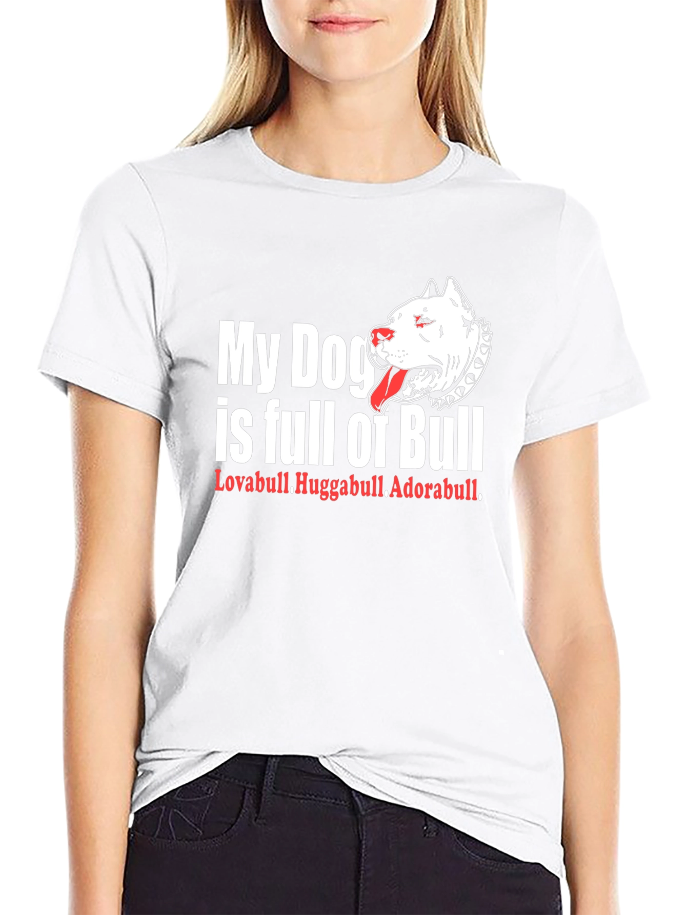 Dog Breed T-Shirt:  My Dog is Full of Bull