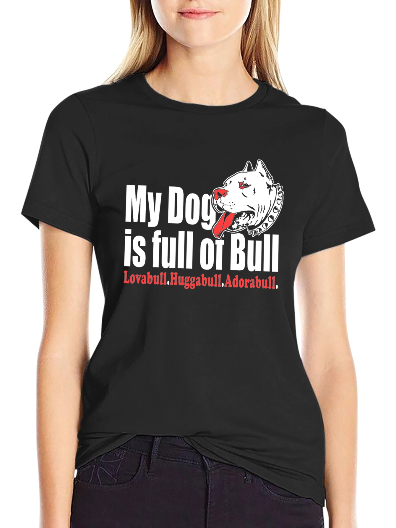Dog Breed T-Shirt:  My Dog is Full of Bull