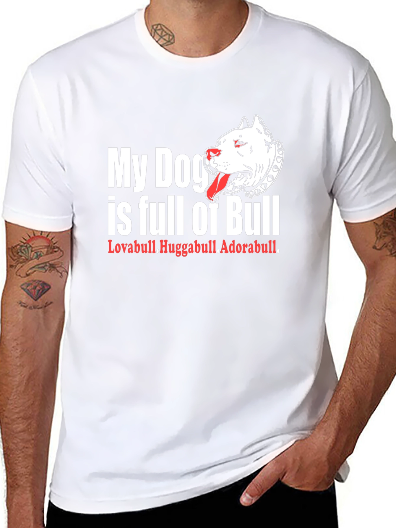 Dog Breed T-Shirt:  My Dog is Full of Bull