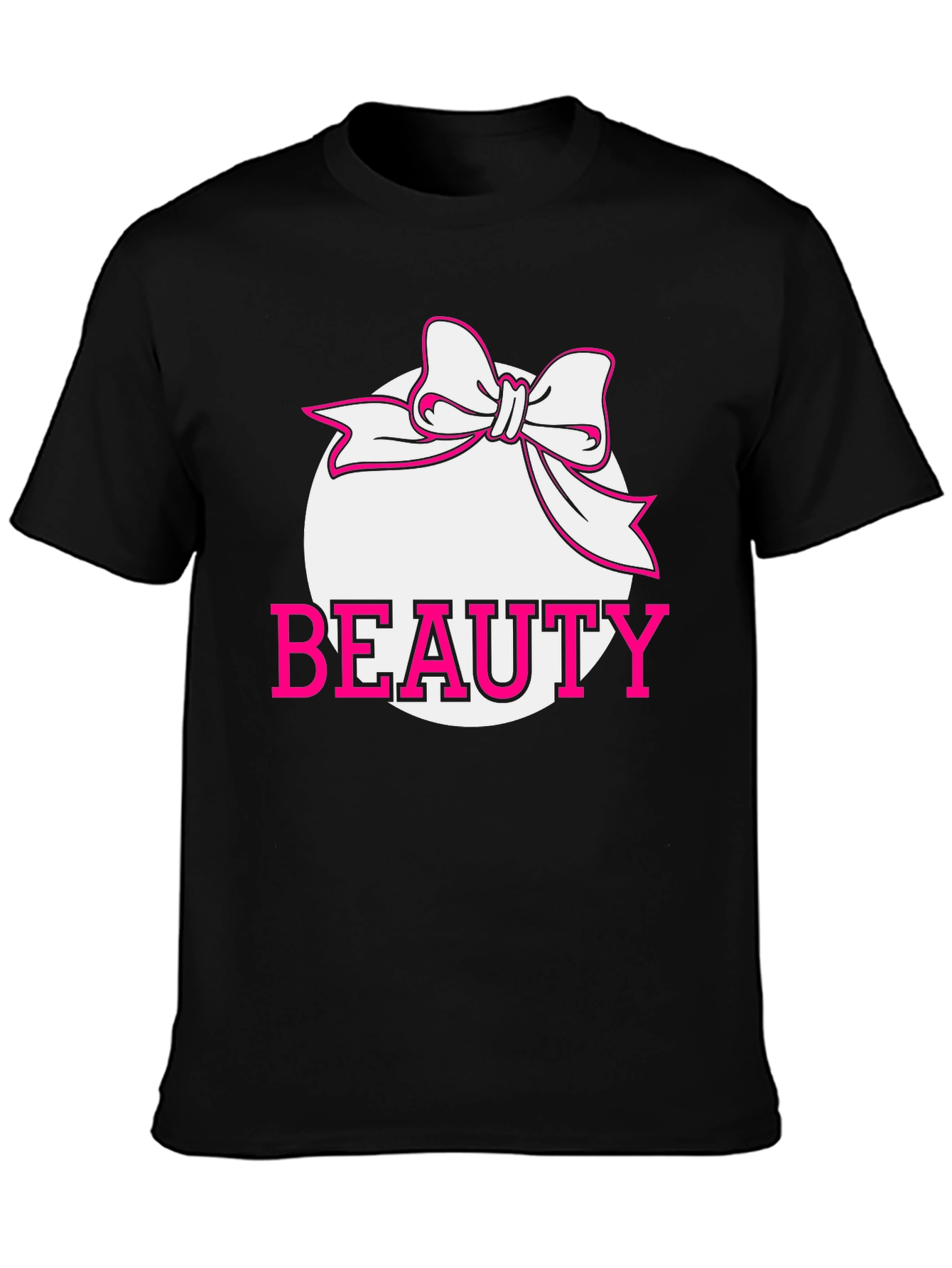 Beauty Bow Graphic Tee - Stylish Black Shirt
