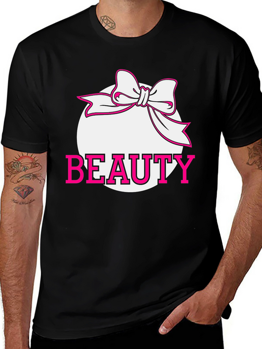 Beauty Bow Graphic Tee - Stylish Black Shirt