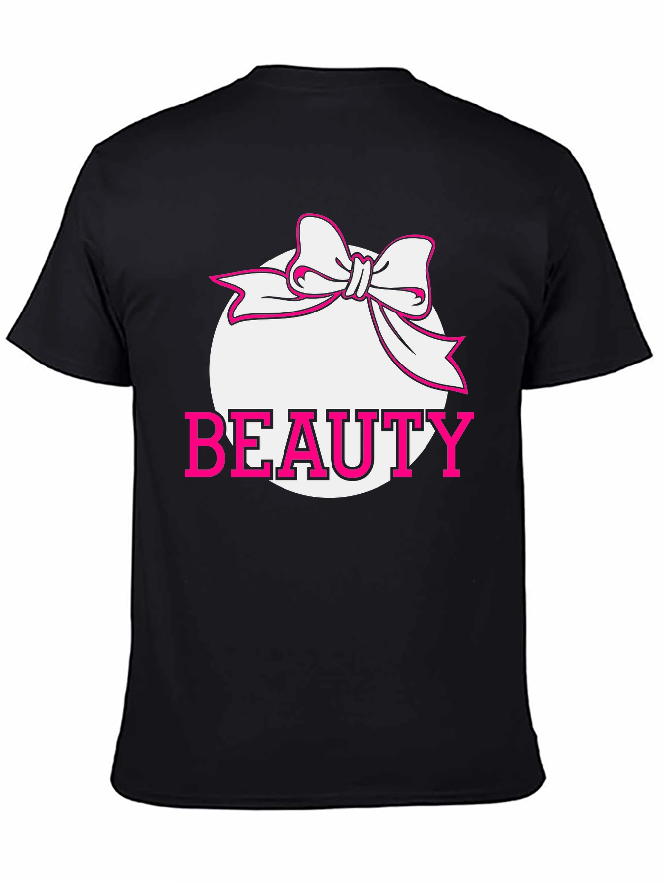 Beauty Bow Graphic Tee - Stylish Black Shirt