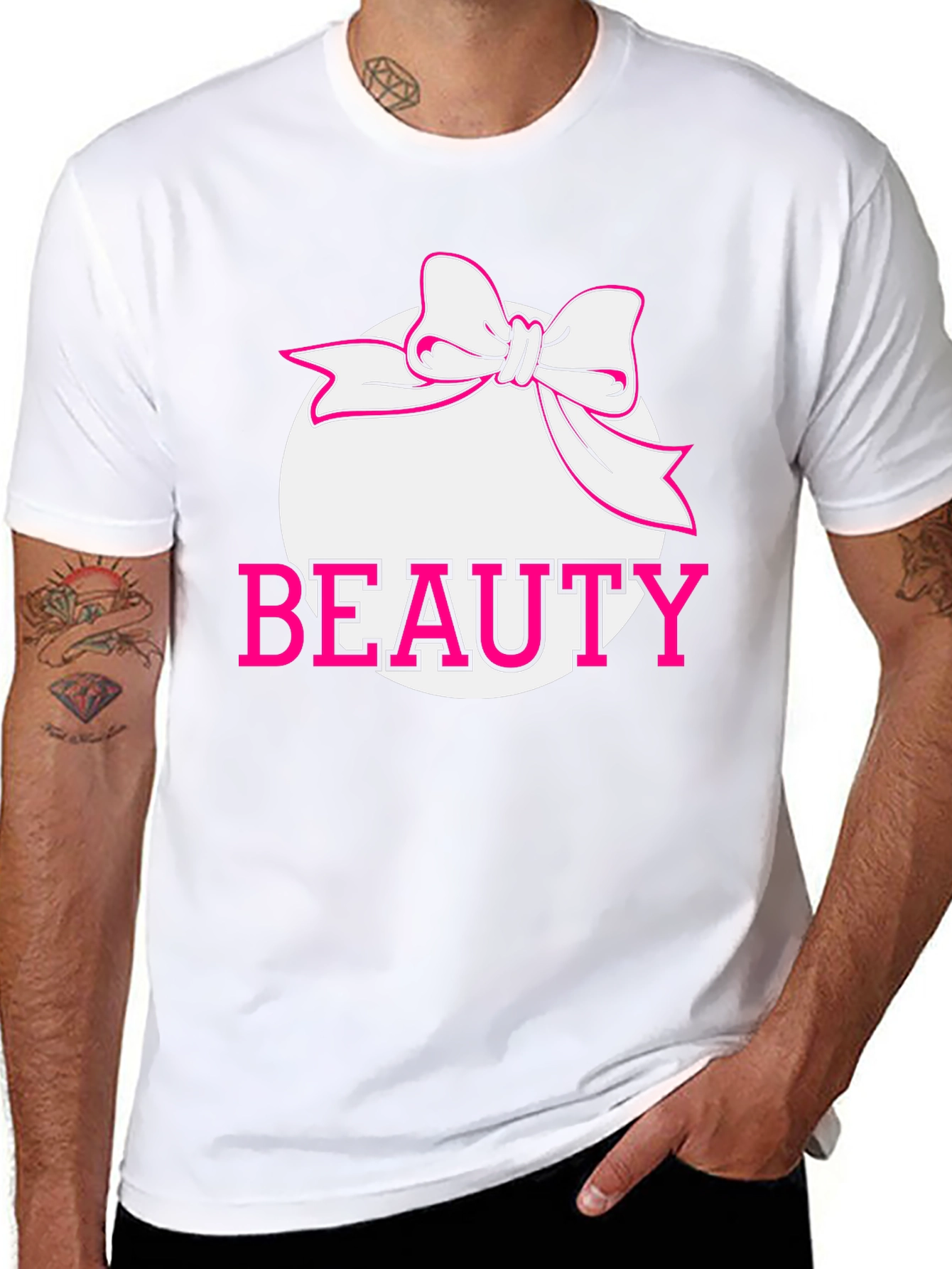 Beauty Bow Graphic Tee - Stylish Black Shirt