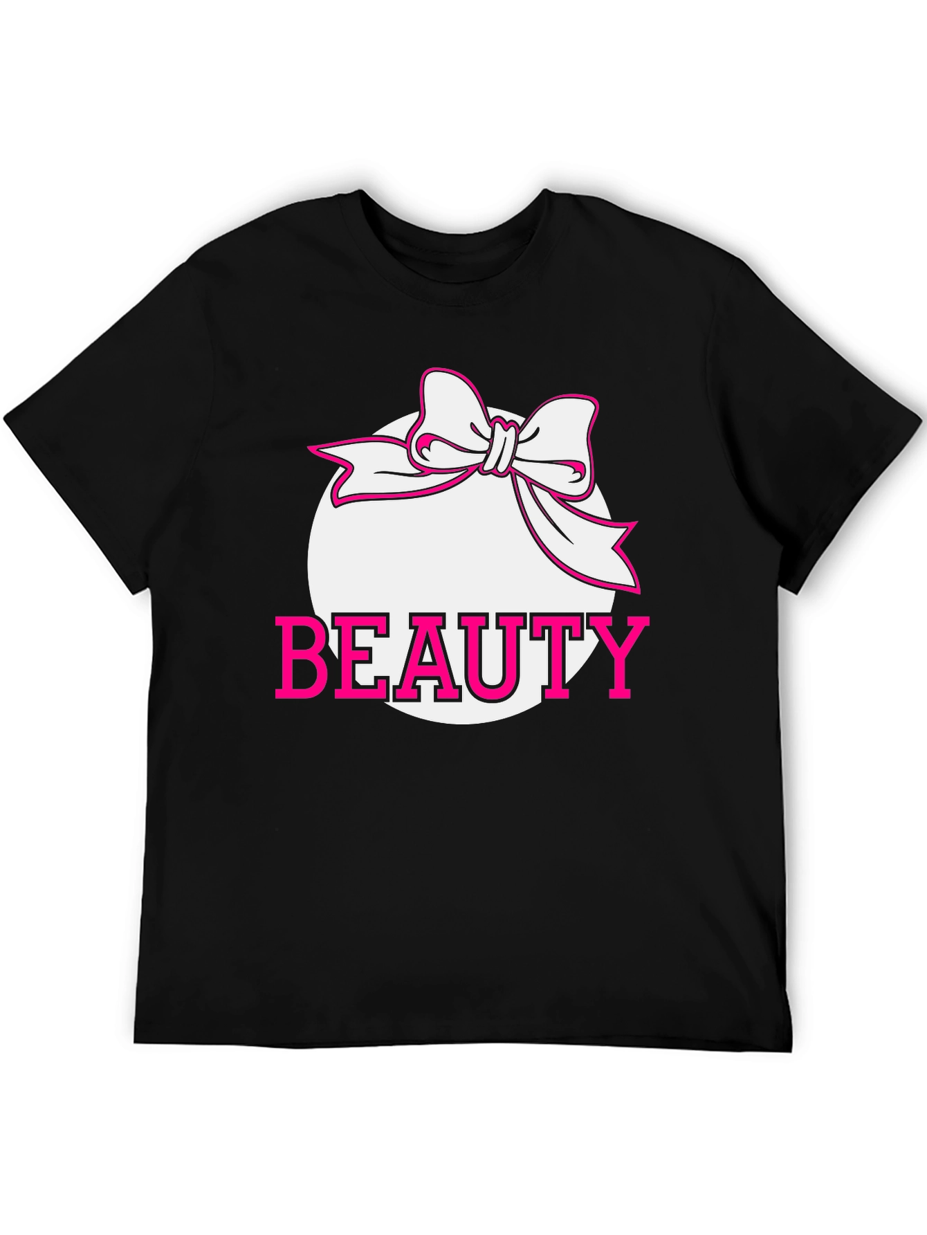 Beauty Bow Graphic Tee - Stylish Black Shirt